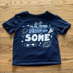 Blue Short Sleeve Tee with Awesome Graphic